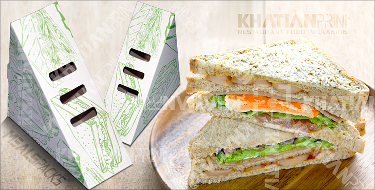 sandwich boxes egg tuna beef chicken sandwiches parcel box packaging | khatian print