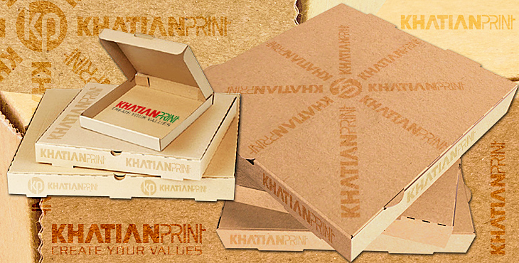 brown color pizza boxes natural colour pitza packages blank piza packs | khatian print