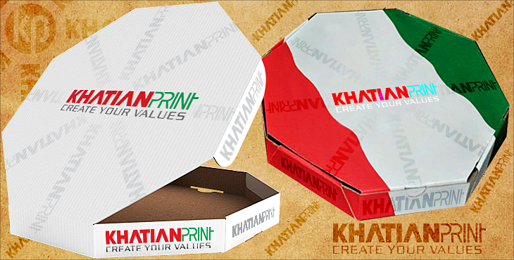 round circle pizza box unique type pitza delivery packet rounded piza case | khatian print