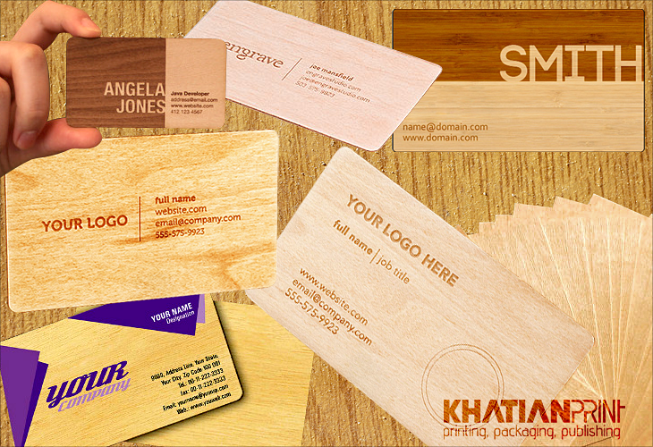 wood timber lumber wooden woody bamboo business visiting cards | Khatian Print