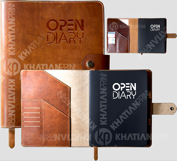 artificial leather diary custom business corporate daybook rexine diaries | khatian print