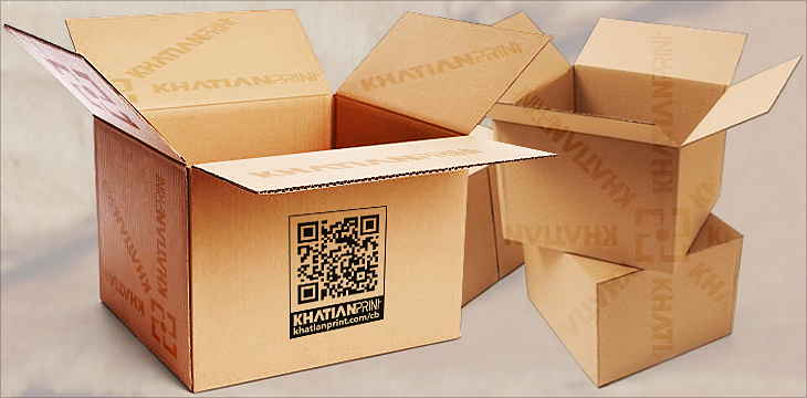 brown cartons boxes usual color cardboard transport shipping carton box | khatian print