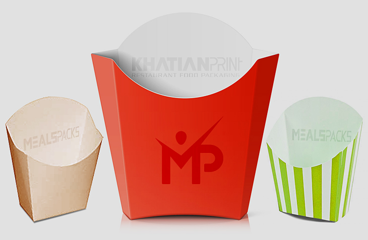 french fry takeaway box fries chips parcel delivery boxes fried potato wrap | khatian print