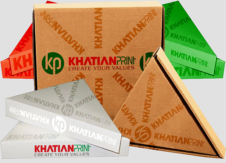 personalized custom pizza packet triangle pitza box slice piza supply pack | khatian print