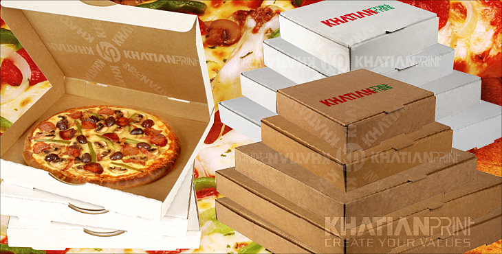 pizza boxes small large pitza delivery pack b flute 3 ply cardboard piza box | khatian print