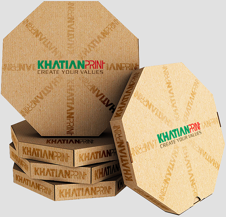 round circle shape pizza boxes circular pitza packets piza takeaway cases | khatian print