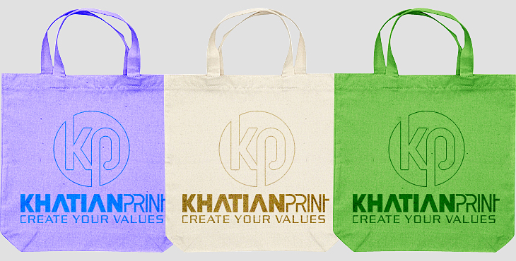 unbleached fabric cloth undyed shopping bag natural raw cotton tote sac | khatian print calico bags | khatian print