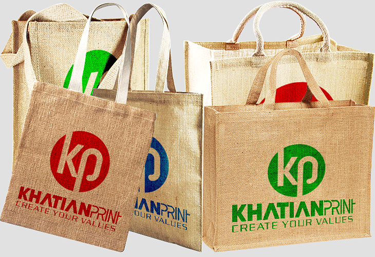 jute burlap sackcloth shopping bags buyer canvas tote marketing sacks | khatian print