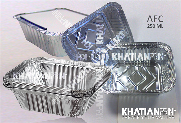 250 ml aluminium container aluminum alu foil small fast food box packs | khatian print 250 ml aluminium container aluminum alu foil small fast food box packs | khatian print