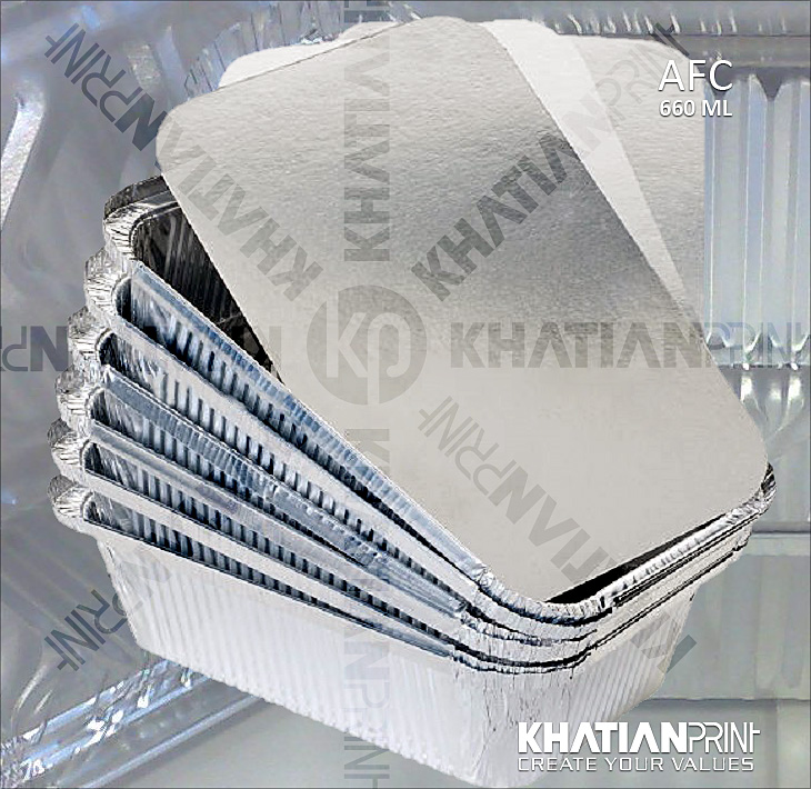 660 ml aluminium container box medium aluminum case alu foil pack | khatian print 660 ml aluminium container box medium aluminum case alu foil pack | khatian print