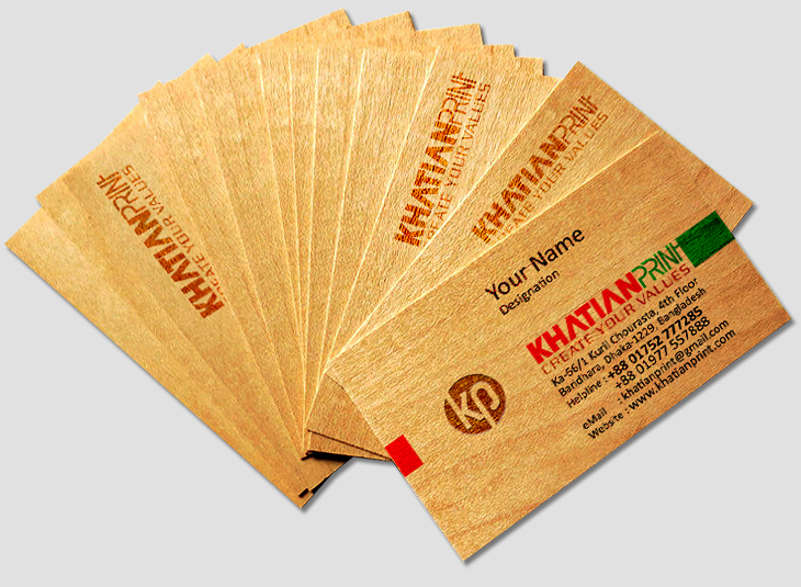 luxury wood business cards vip premium fancy timber teak visiting card | khatian print