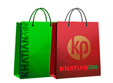 shopping bags retailer grocery shop sack shopper carrier paper handbag | khatian print